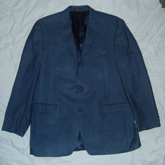 LRL Silk Wool Blend Houndstooth Sport Coat, 44L